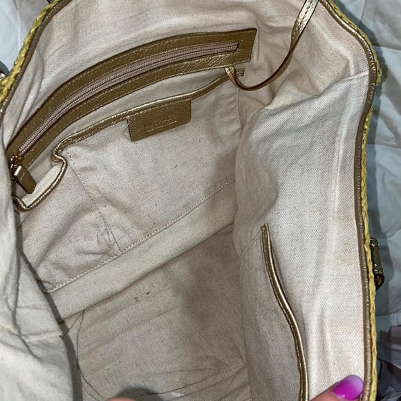 RARE Like new Michael Kors Straw Wicker raffia Shoulder Bag x large - Picture 12 of 16